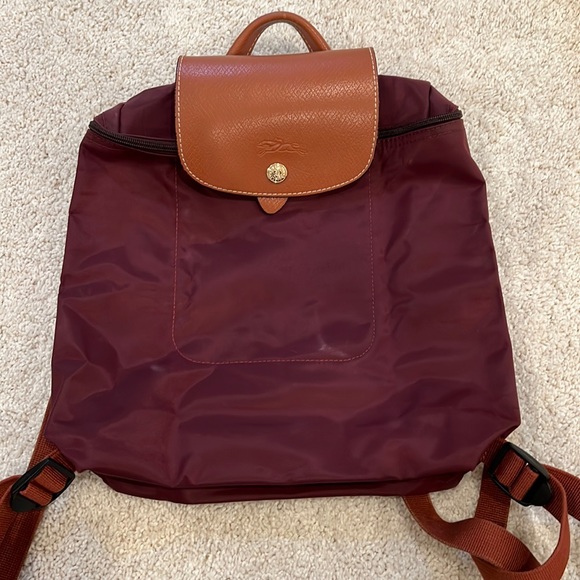 Longchamp Bags Longchamp Burgundy Backpack Poshmark